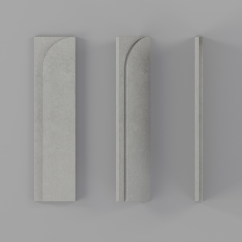 3D плитка «Antique» серый бетон